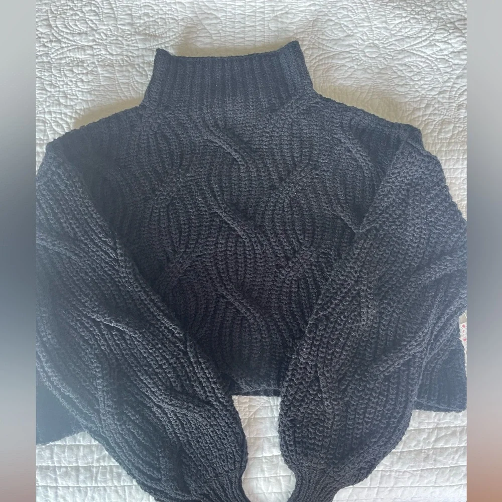 Free People Seasons of Change Sweater Black - Picture 5 of 7